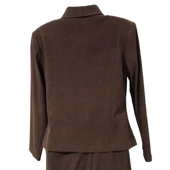 Jacket, Sag Harbor Petites Womens Jacket, size 6P, Brown, Unlined, Zip - Picture 5 of 7